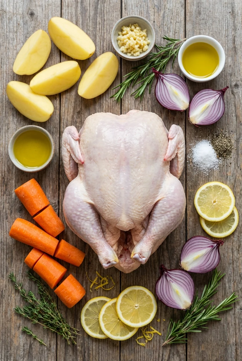 Ingredients for Baked Lemon Herb Chicken