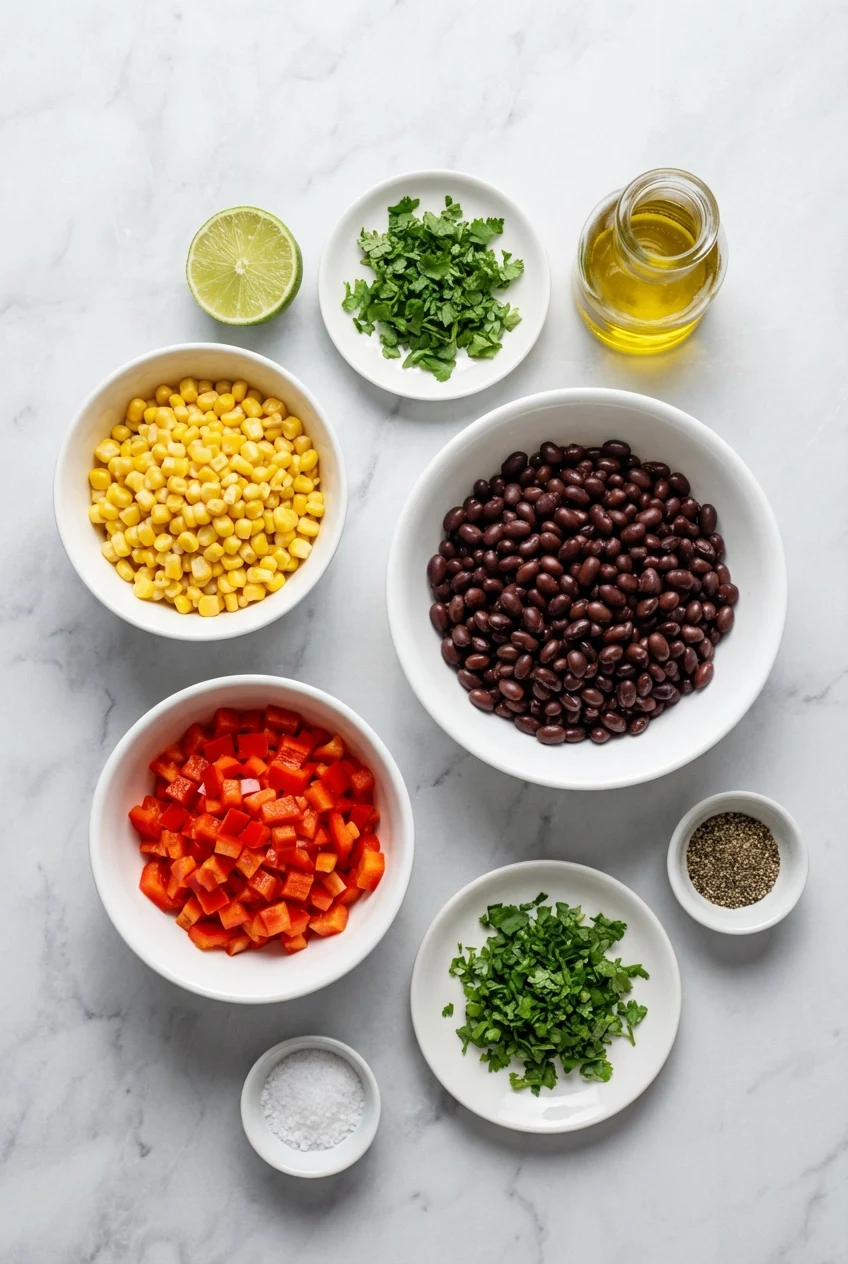 Ingredients for Black Bean and Corn Salad
