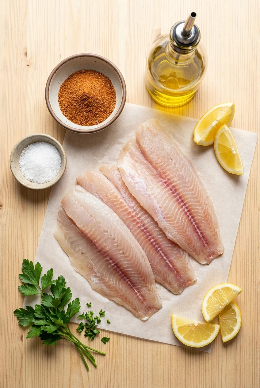 Ingredients for Cajun Blackened Catfish
