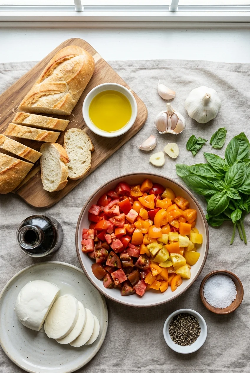 Ingredients for Classic Bruschetta Bar Recipe