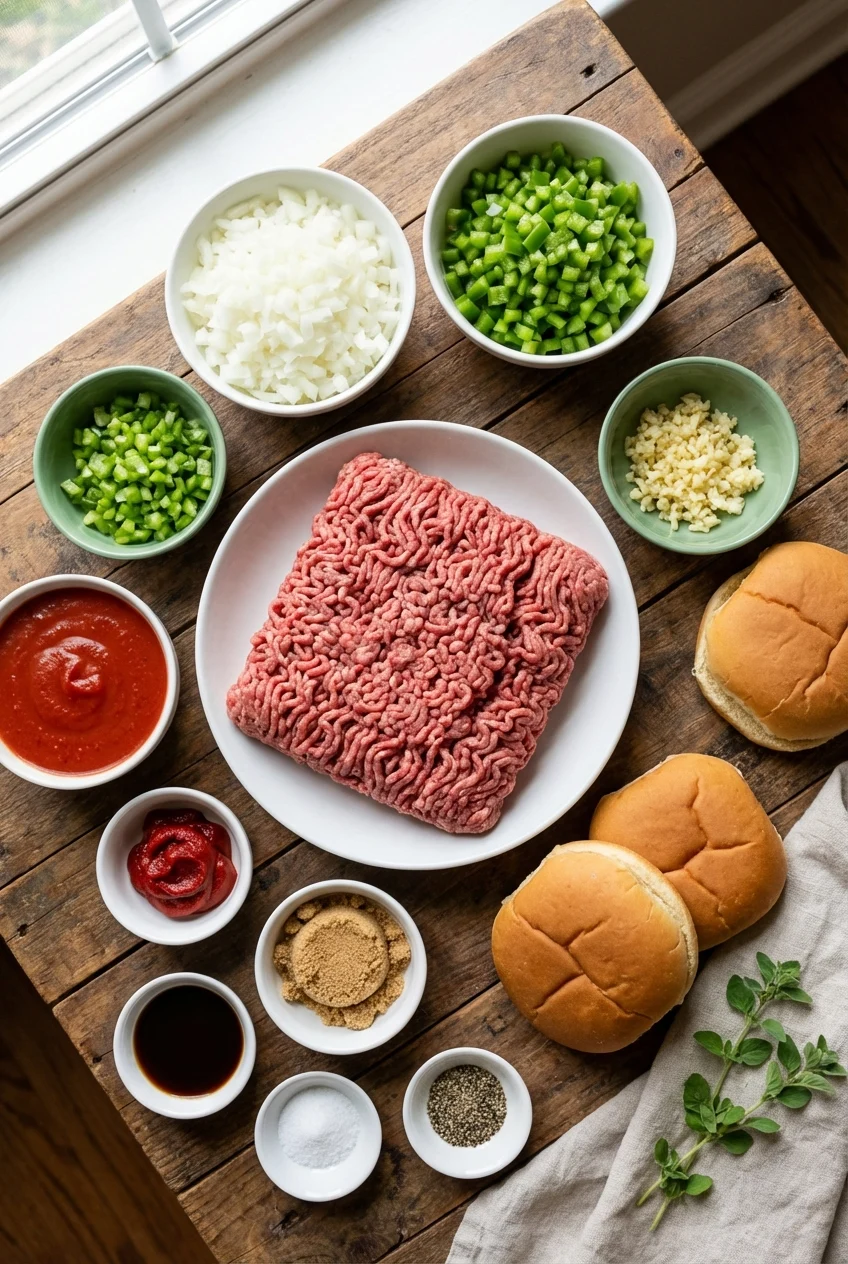Ingredients for Classic Sloppy Joes