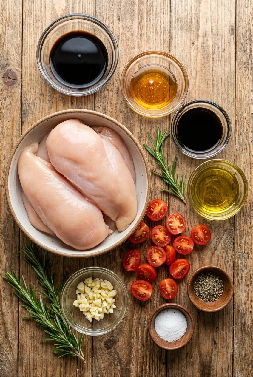 Ingredients for Crockpot Balsamic Chicken