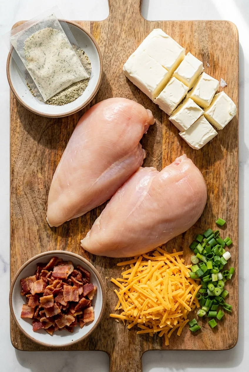 Ingredients for Crockpot Crack Chicken