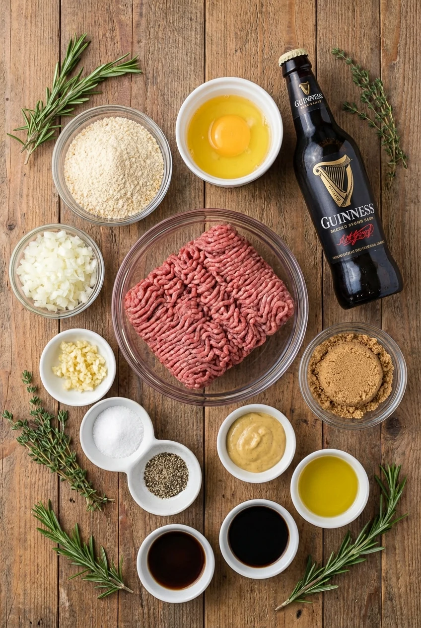 Ingredients for Guinness Glazed Meatballs