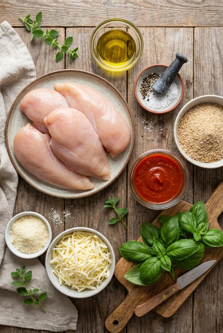Ingredients for Healthy Chicken Parmigiana