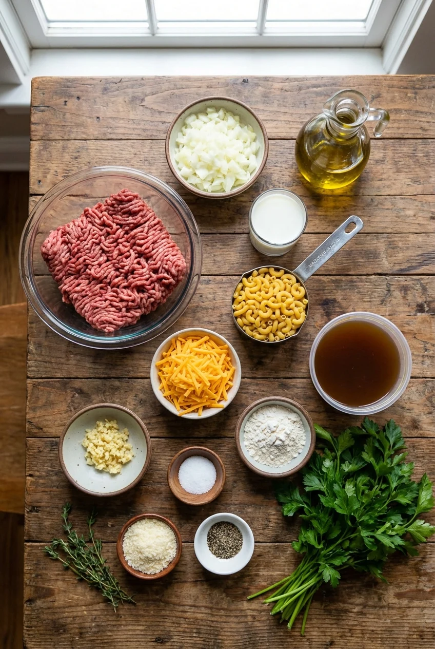 Ingredients for Homemade Hamburger Helper