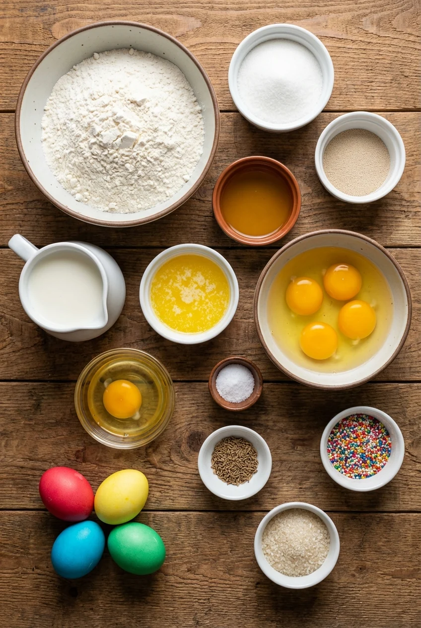 Ingredients for Italian Easter Bread