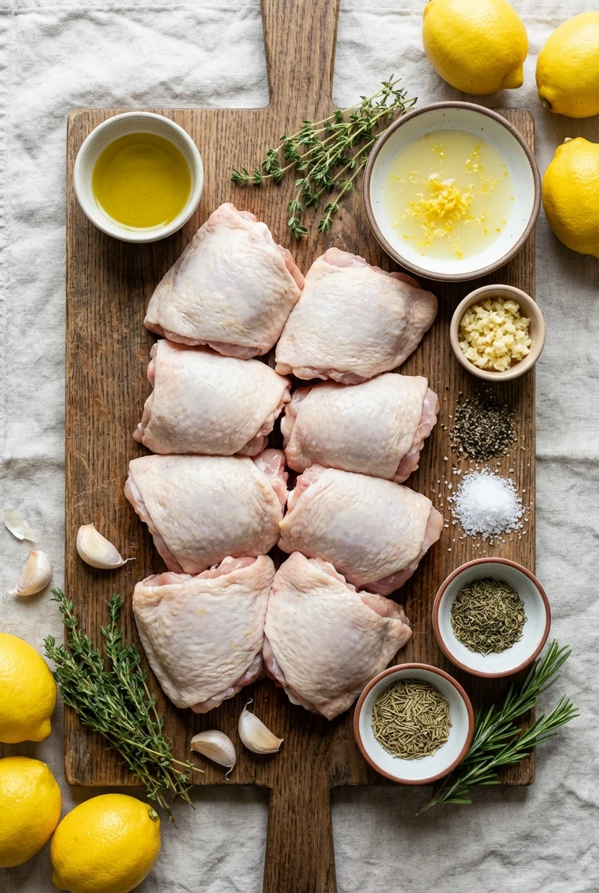 Ingredients for Lemon Pepper Chicken Thighs