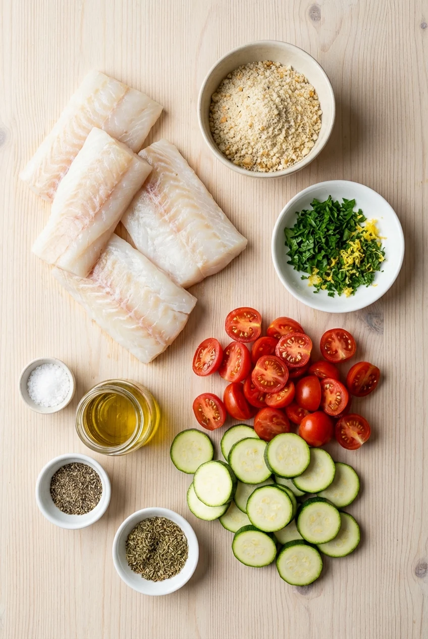 Ingredients for Mediterranean Baked Cod