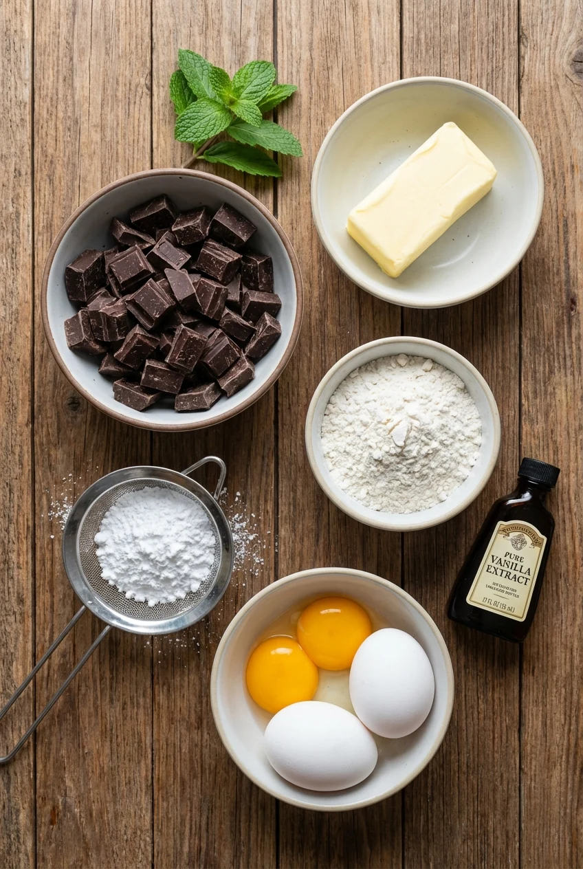 Ingredients for Molten Chocolate Lava Cake