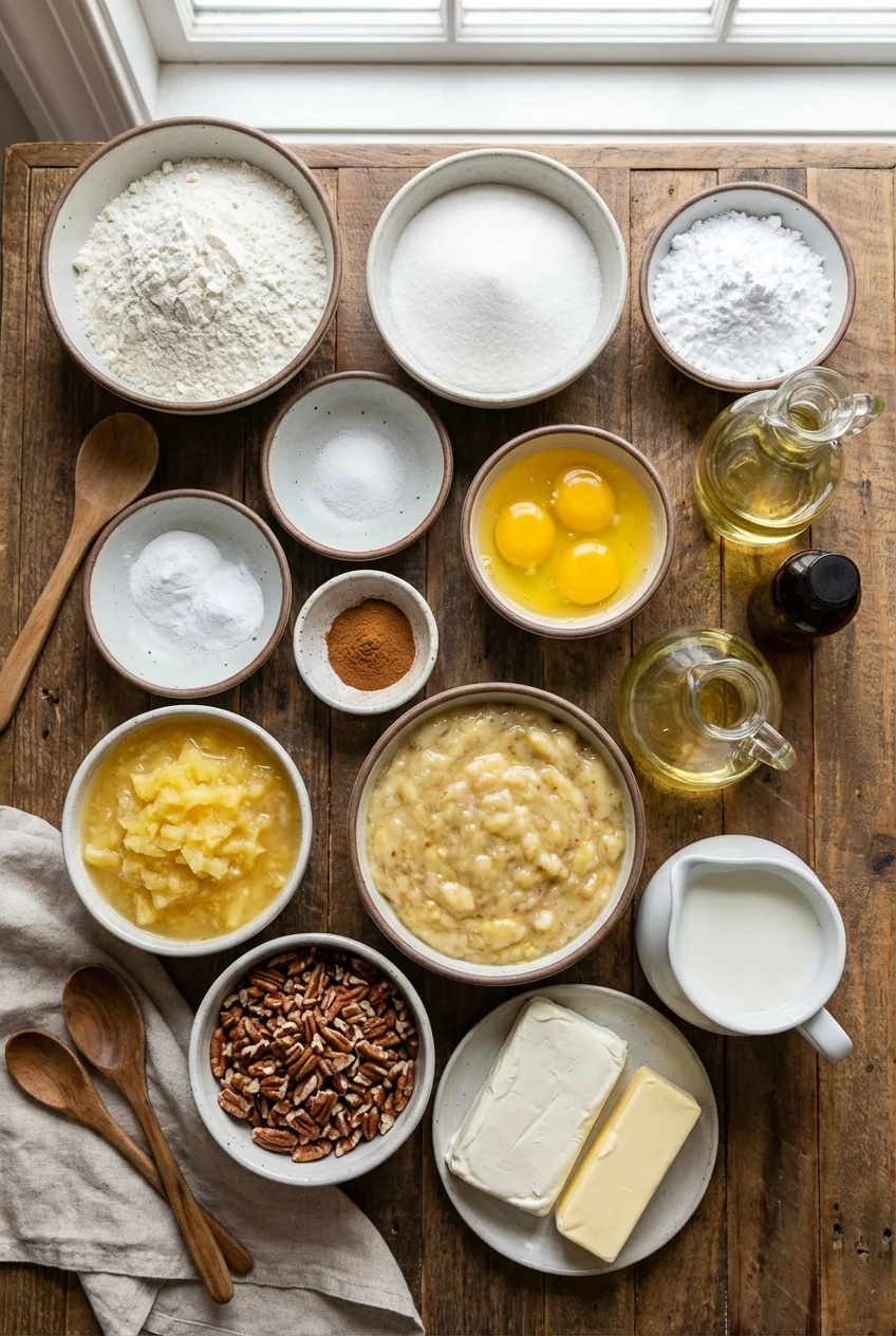 Ingredients for Old Fashioned Hummingbird Cake Recipe