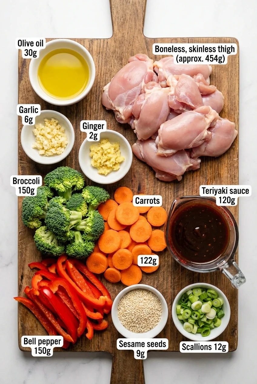 Ingredients for One-Pot Chicken Teriyaki