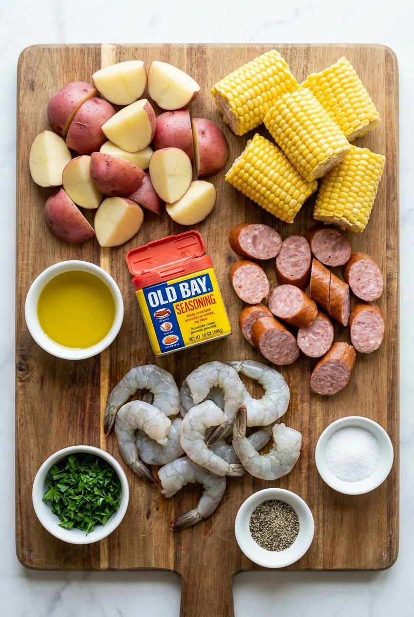 Ingredients for Sheet Pan Shrimp Boil