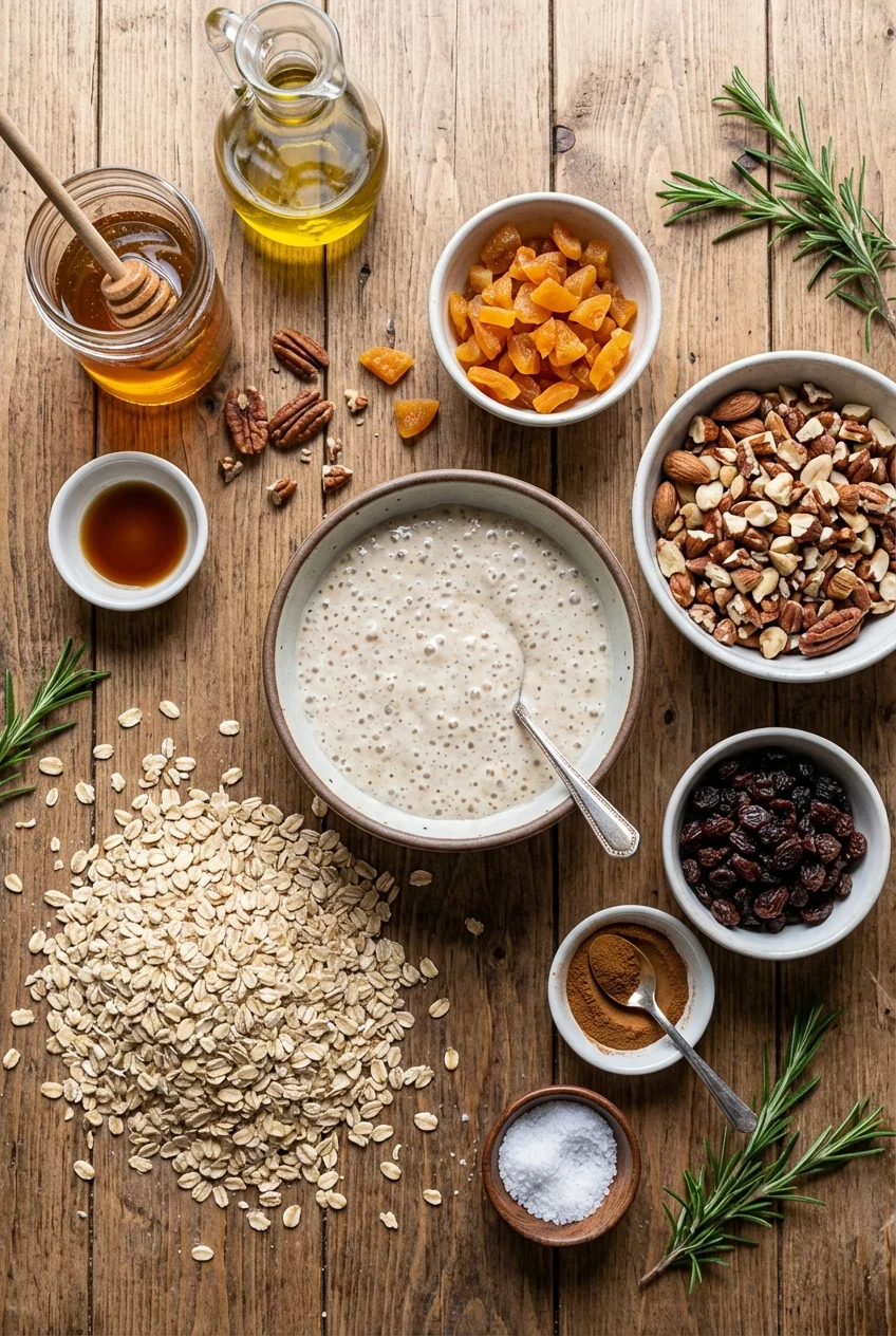 Ingredients for Sourdough Discard Granola