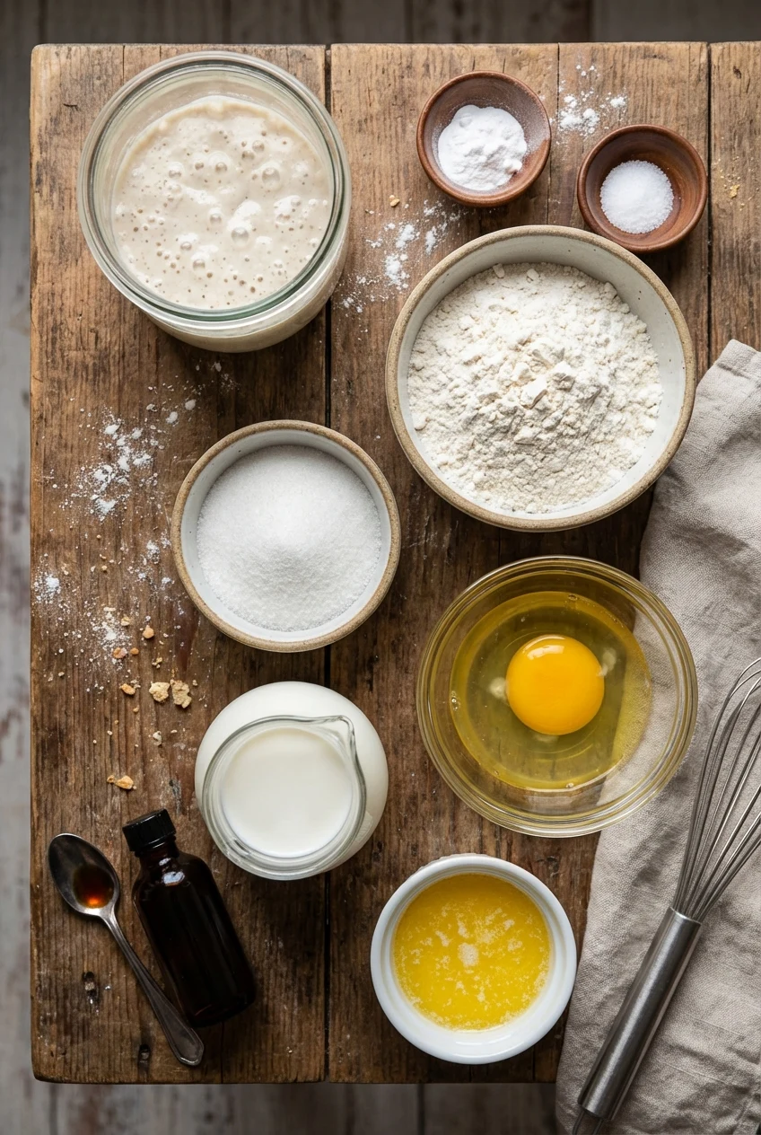 Ingredients for Sourdough Discard Pancakes