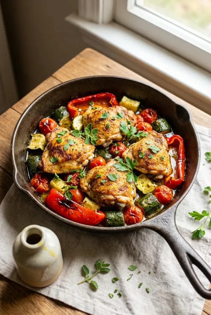 40-Minute One-Pan Greek Chicken (Minimal Cleanup Energy)