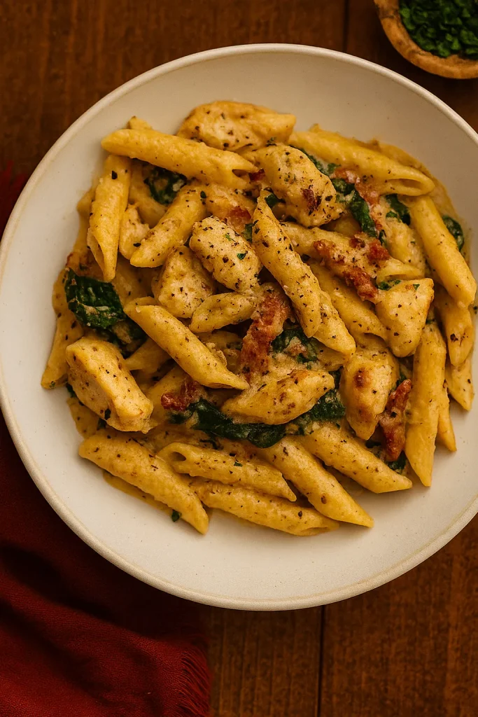 Creamy Garlic Parmesan Chicken Pasta for "This Is Serious" Energy