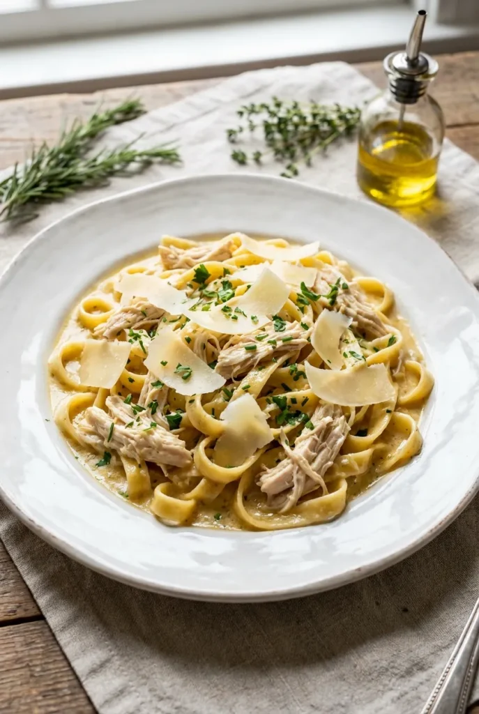 Slow Cooker Garlic Parmesan Pasta for Zero-Effort Nights