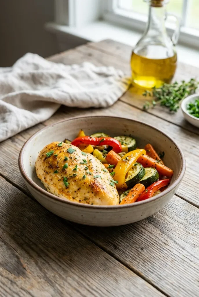 Mediterranean Sheet Pan Chicken for Four Days of Lunches