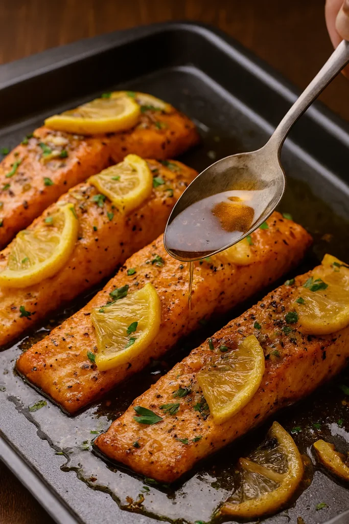 Sticky Honey Garlic Butter Salmon in 30 Minutes