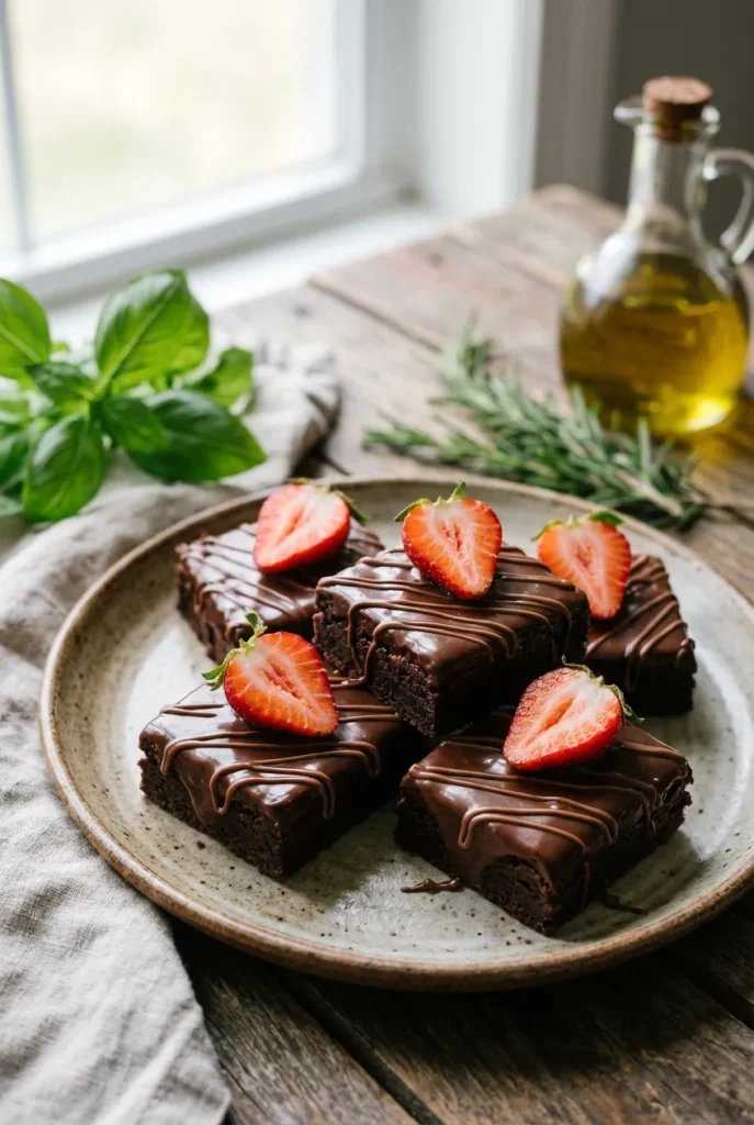 Chocolate-Dipped Strawberry Brownies for a 'Special Occasion' Mood