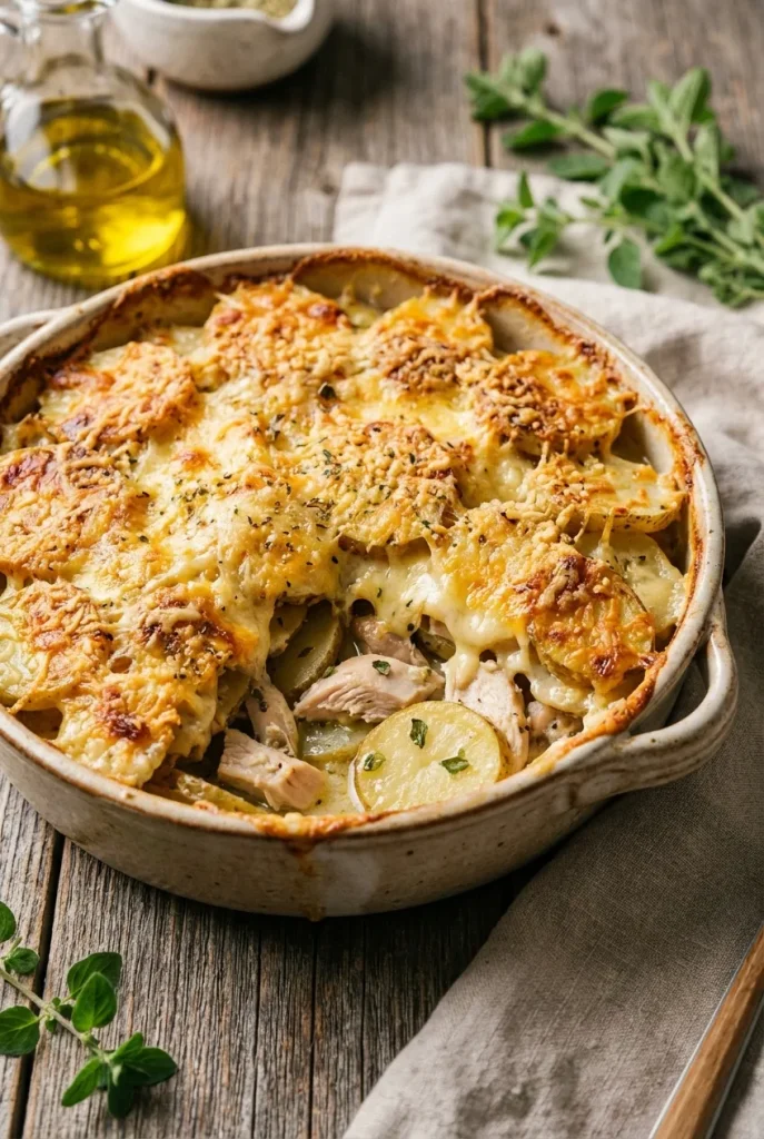 Garlic Parmesan Chicken & Potato Casserole: Cozy Night In