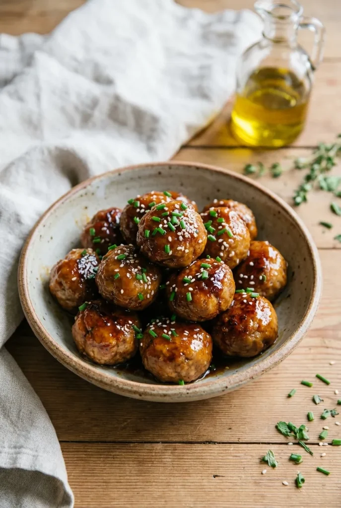 Sticky Honey Garlic Meatballs That Actually Stick