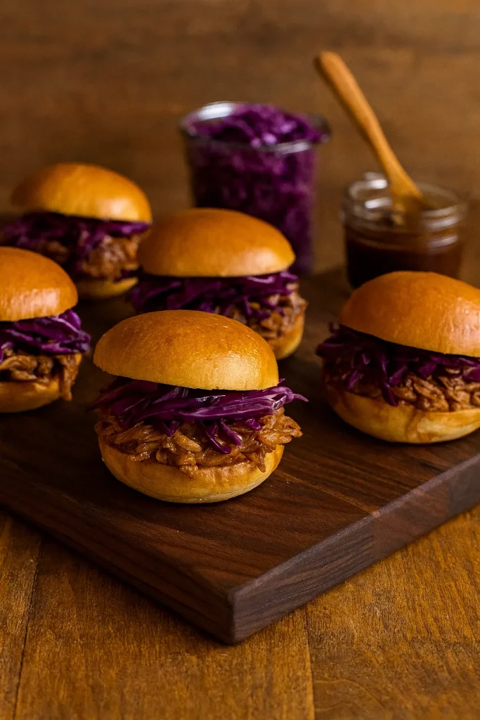 Game Day BBQ Pulled Chicken Sliders