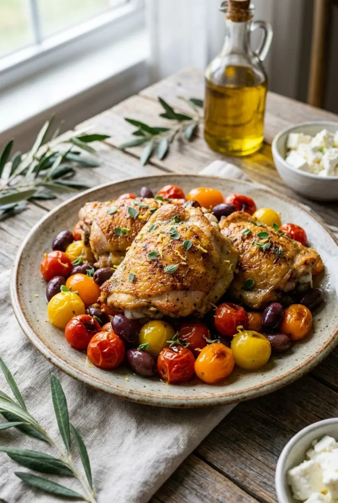 Low-Carb Greek Chicken Sheet Pan