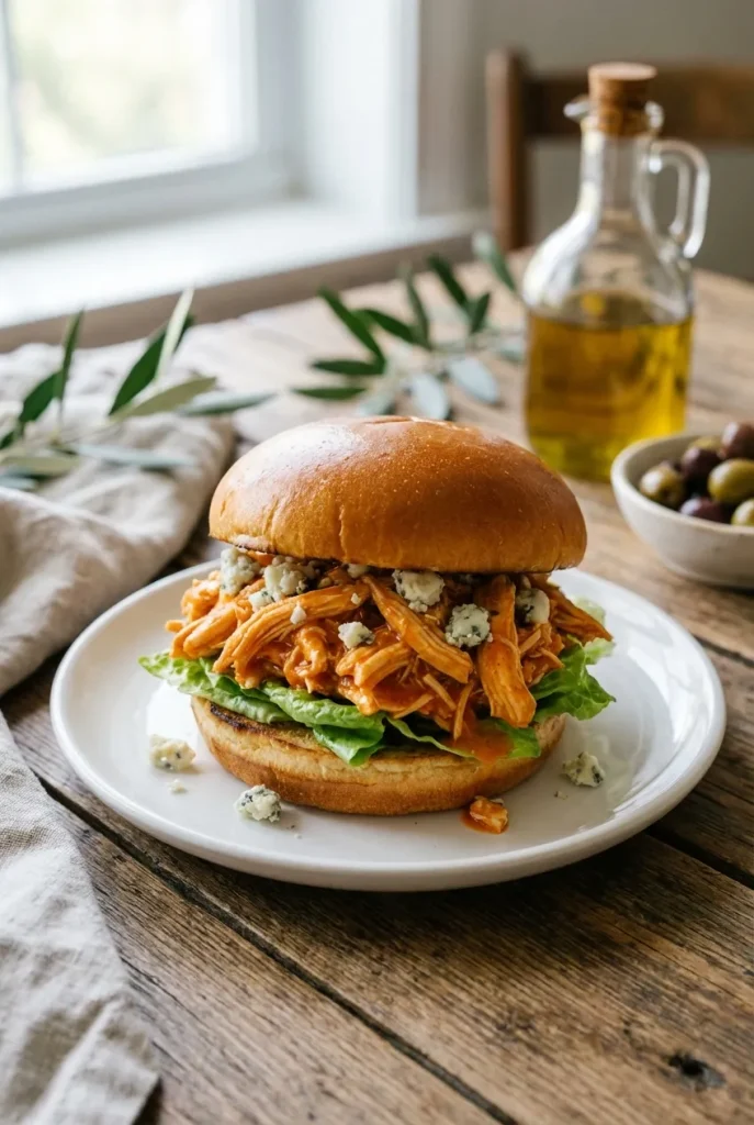 Spicy Buffalo Chicken Sandwiches (4 Main Ingredients)