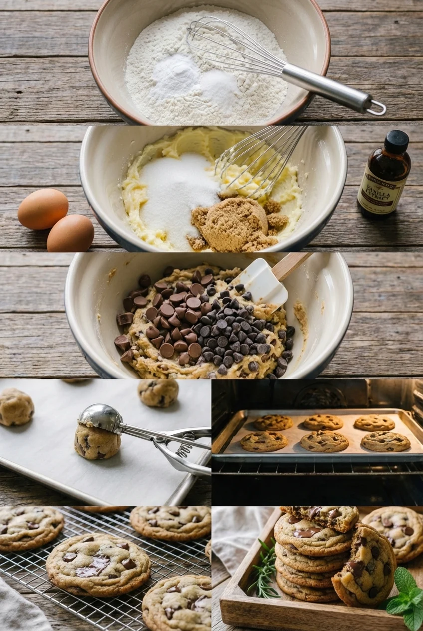 Step-by-step photos for Two-Chip Chocolate Chip Cookies