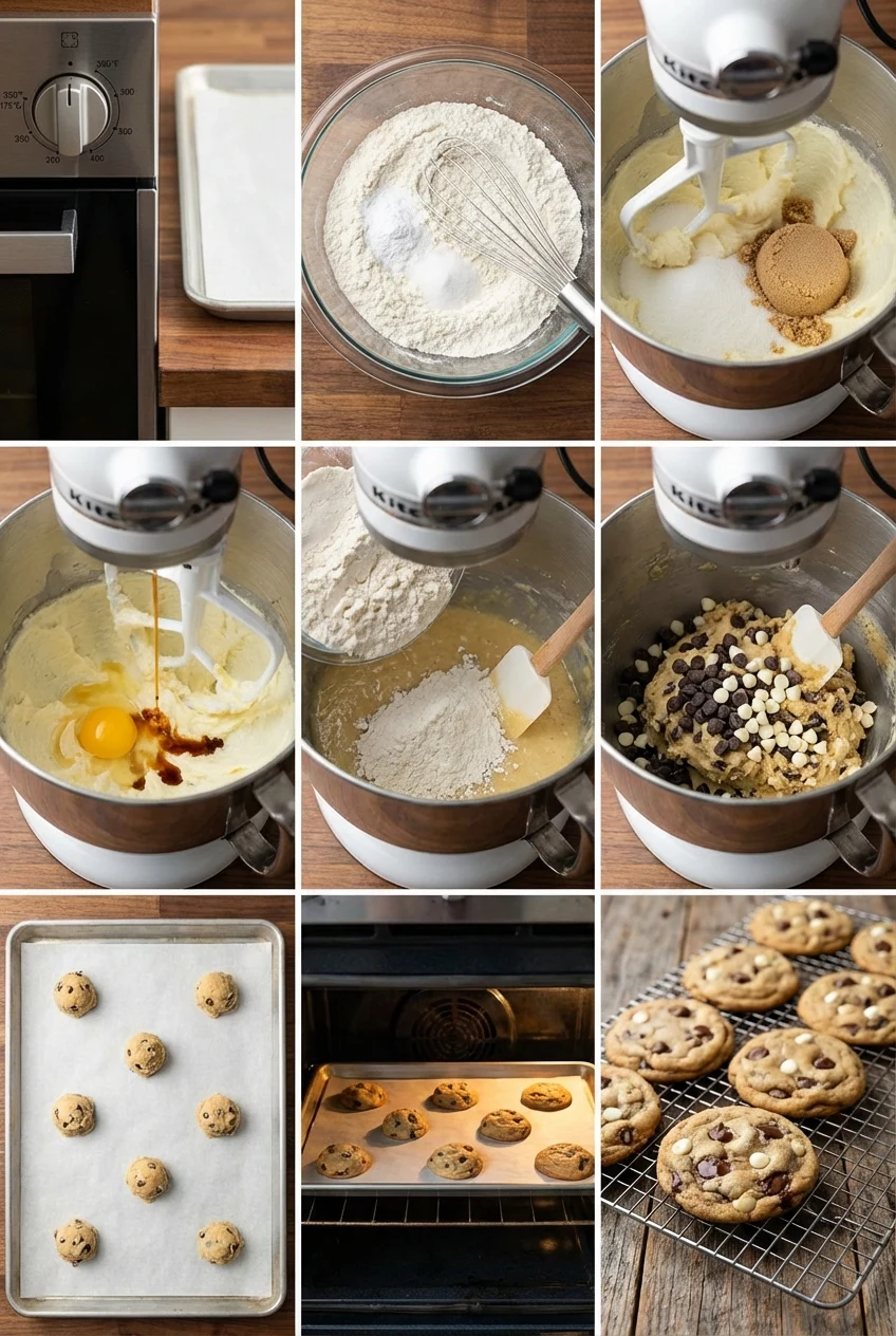 Step-by-step photos for Two-Chip Chocolate Chip Cookies