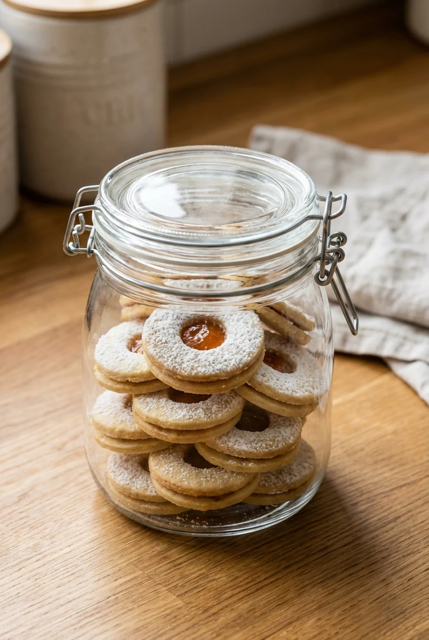 How to store and reheat Apricot Linzer Cookies