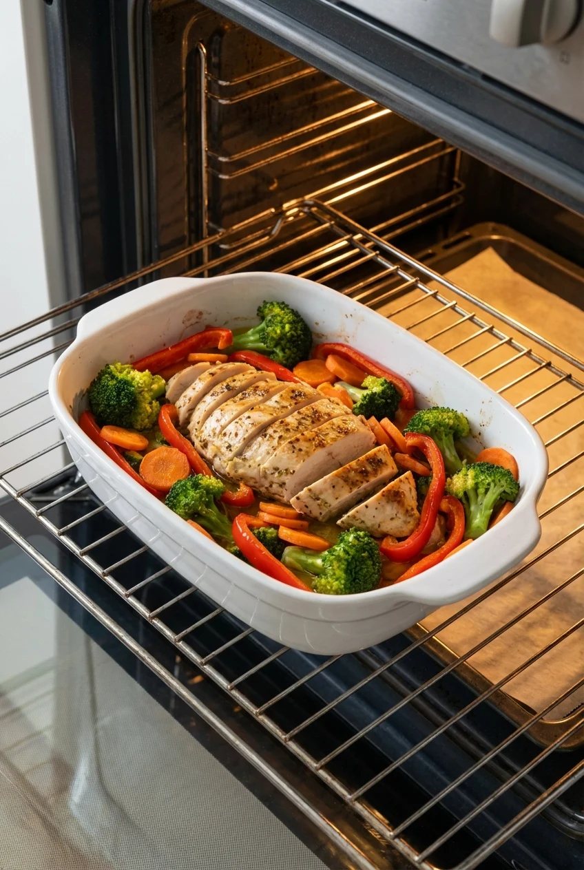 How to store and reheat Baked Chicken and Veggie Meal Prep