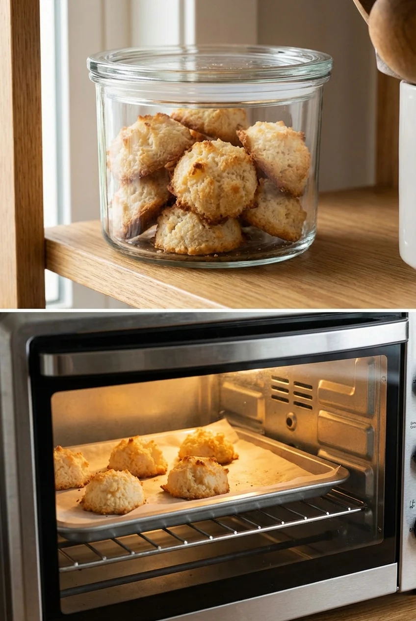 How to store and reheat Coconut Macaroons