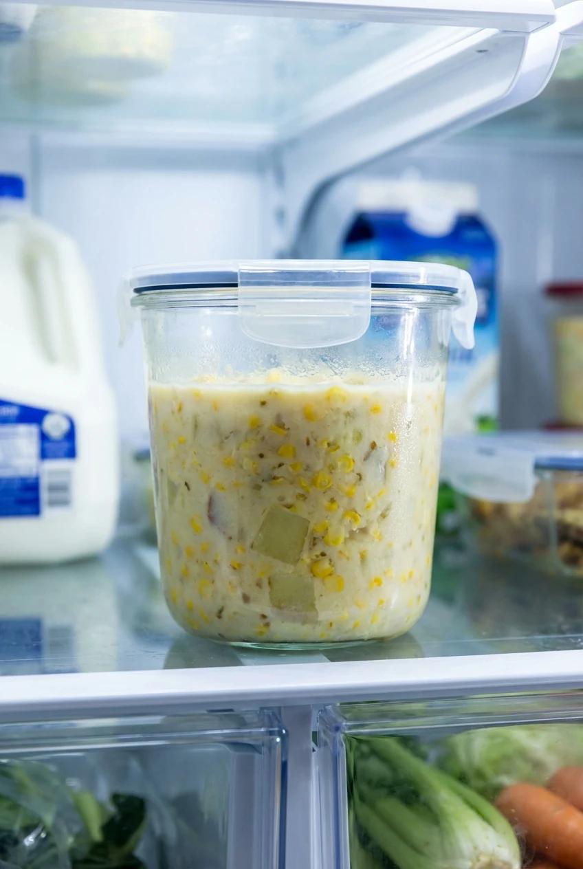 How to store and reheat Creamy Corn Chowder