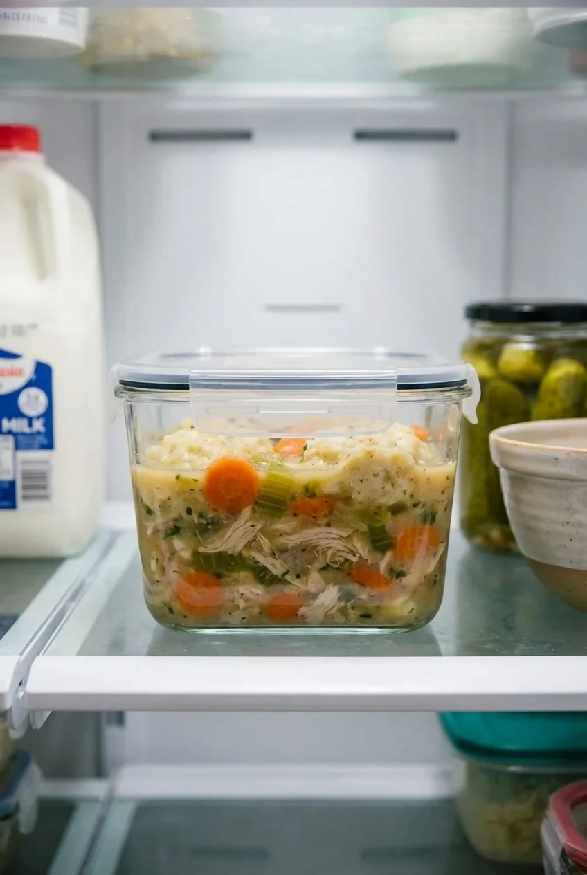 How to store and reheat Crockpot Chicken and Dumplings