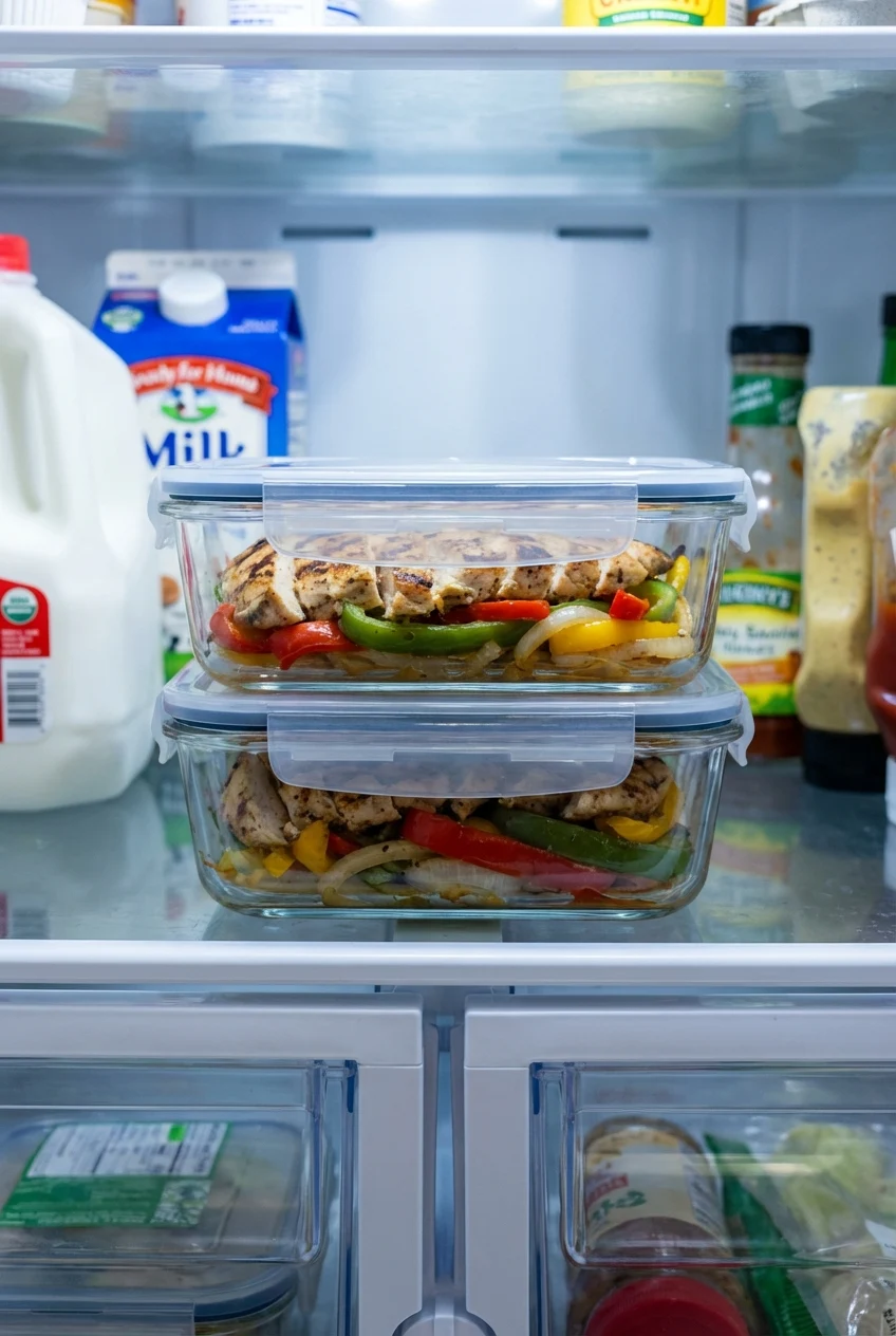 How to store and reheat Fajita Chicken Meal Prep Boxes
