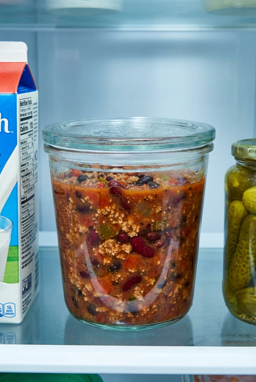 How to store and reheat Hearty Turkey Chili with Beans
