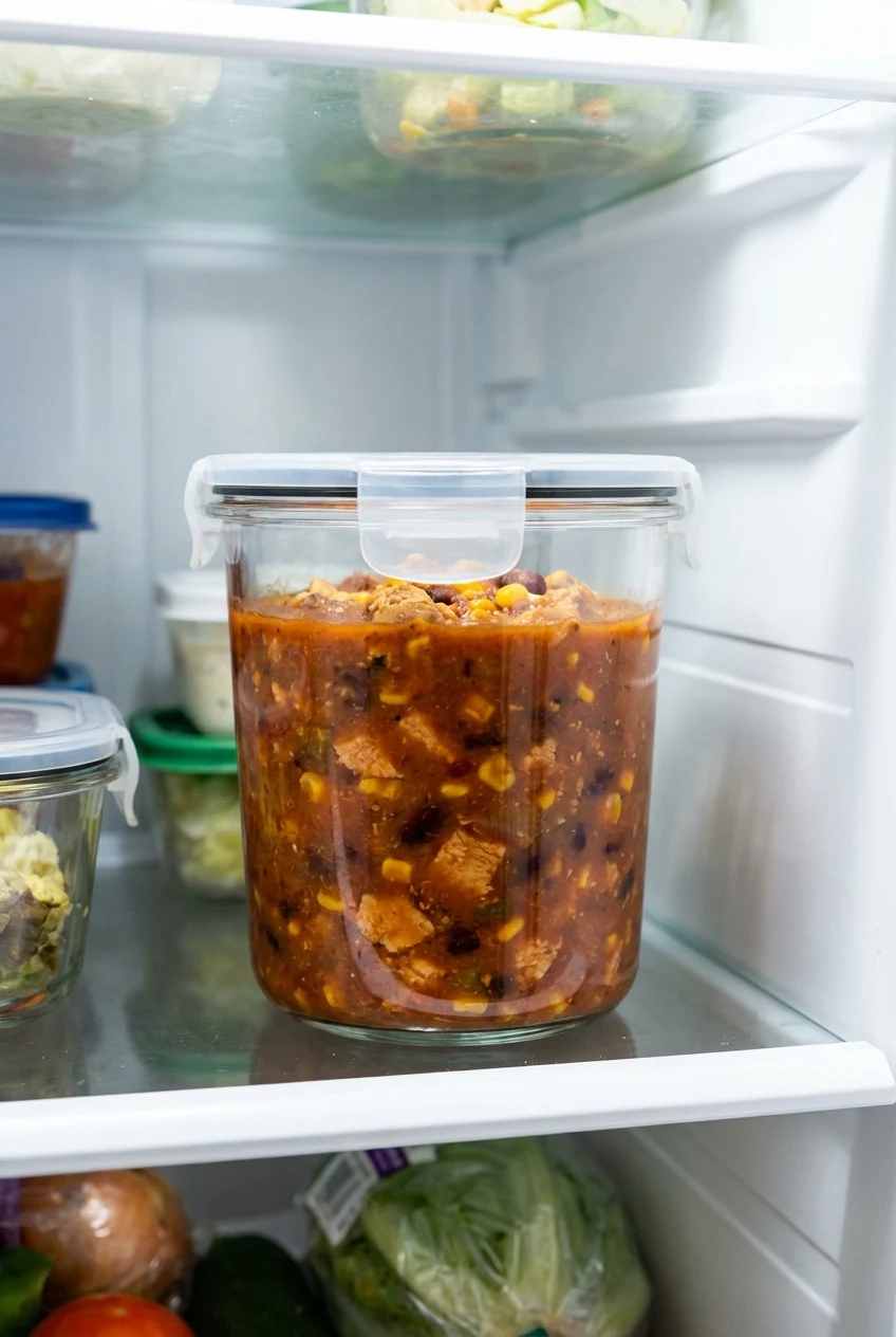 How to store and reheat High Protein Turkey Chili Recipe