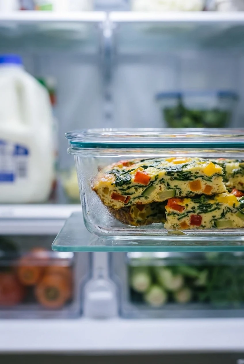 How to store and reheat Leftover Vegetable Frittata