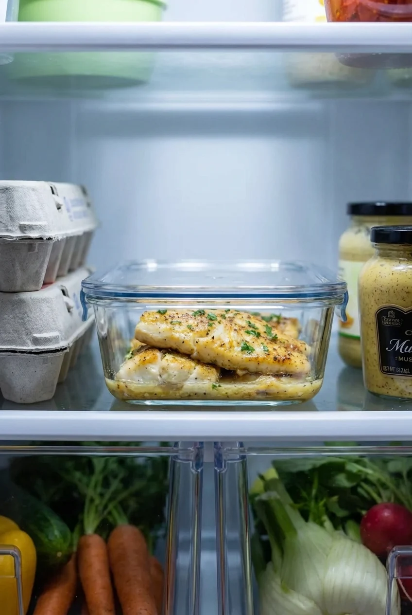 How to store and reheat Lemon Garlic Butter Cod