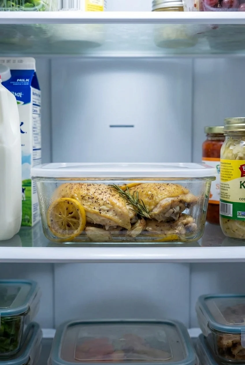 How to store and reheat Lemon Garlic Chicken Bake