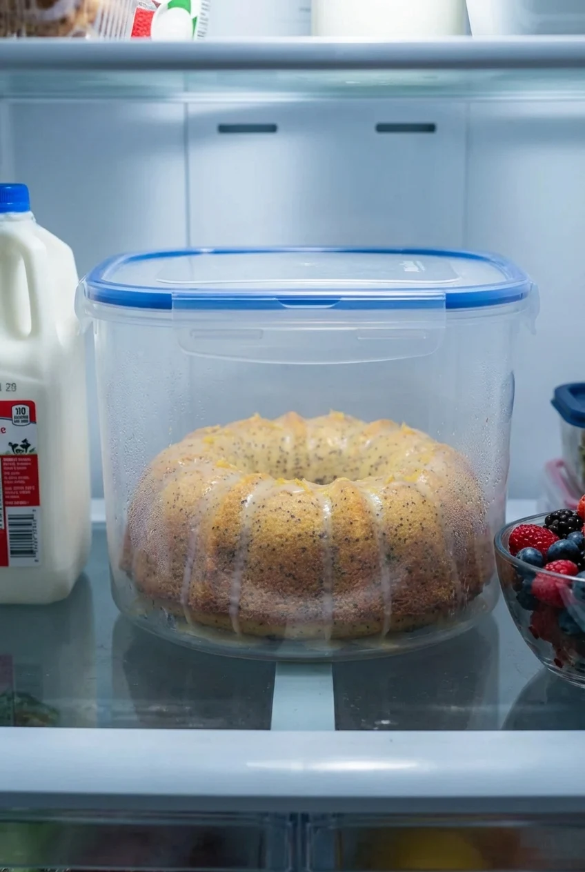 How to store and reheat Lemon Poppy Seed Bundt Cake