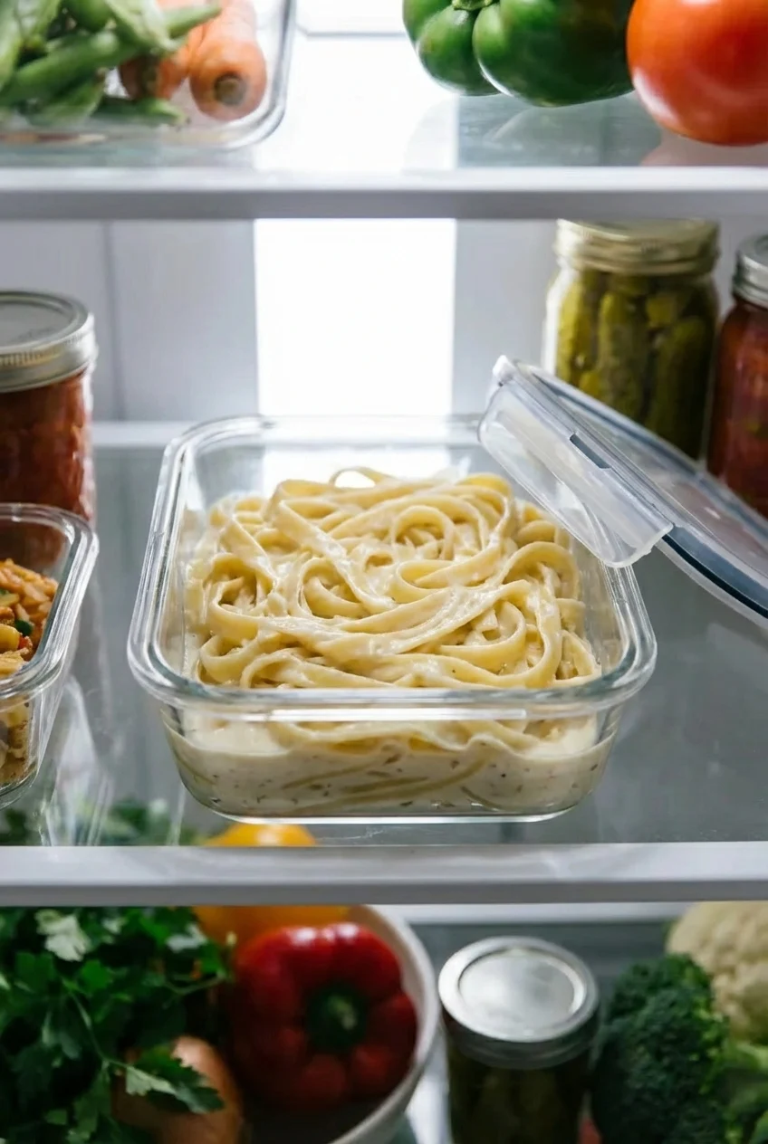 How to store and reheat Lightened-Up Fettuccine Alfredo