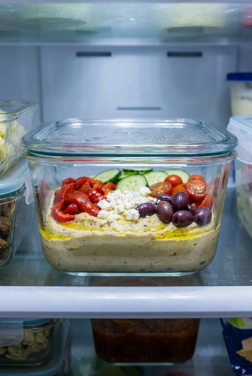 How to store and reheat Loaded Greek Hummus Bowl
