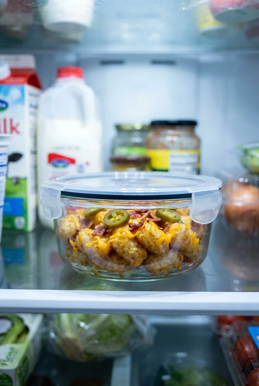 How to store and reheat Loaded Tater Tot Nachos