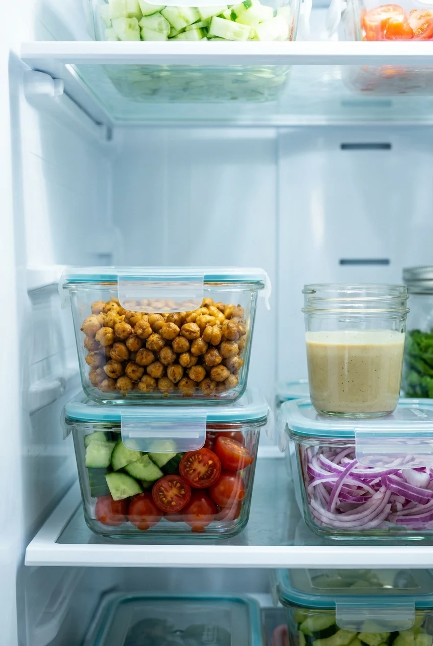How to store and reheat Mediterranean Chickpea Bowls