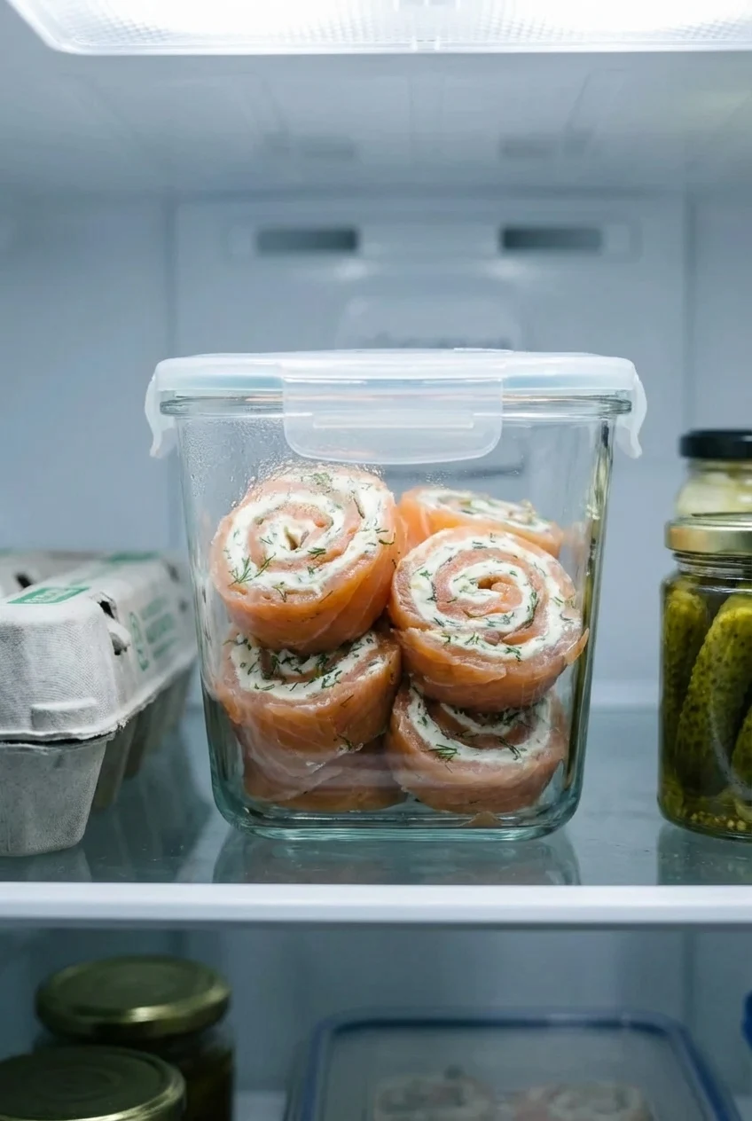 How to store and reheat Smoked Salmon Pinwheels