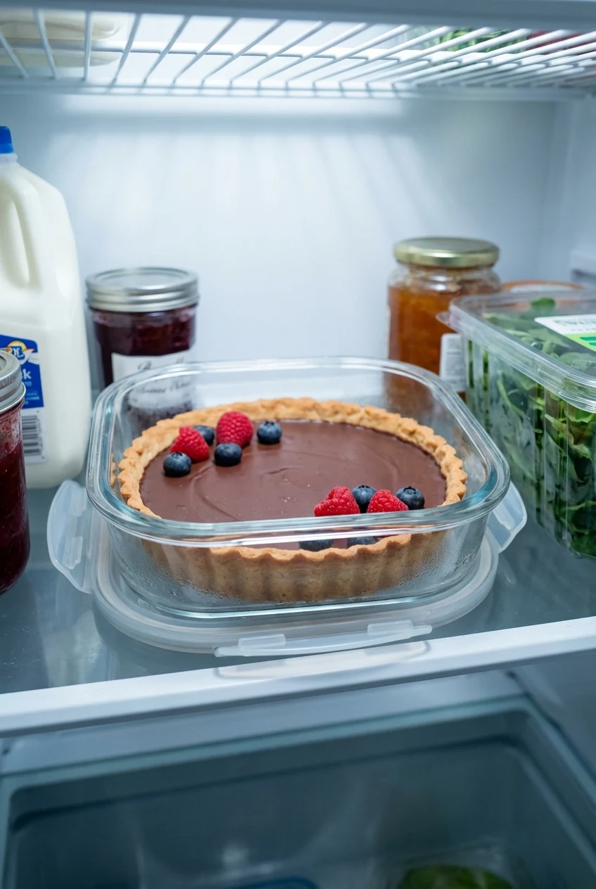 How to store and reheat Spring Berry Chocolate Tart